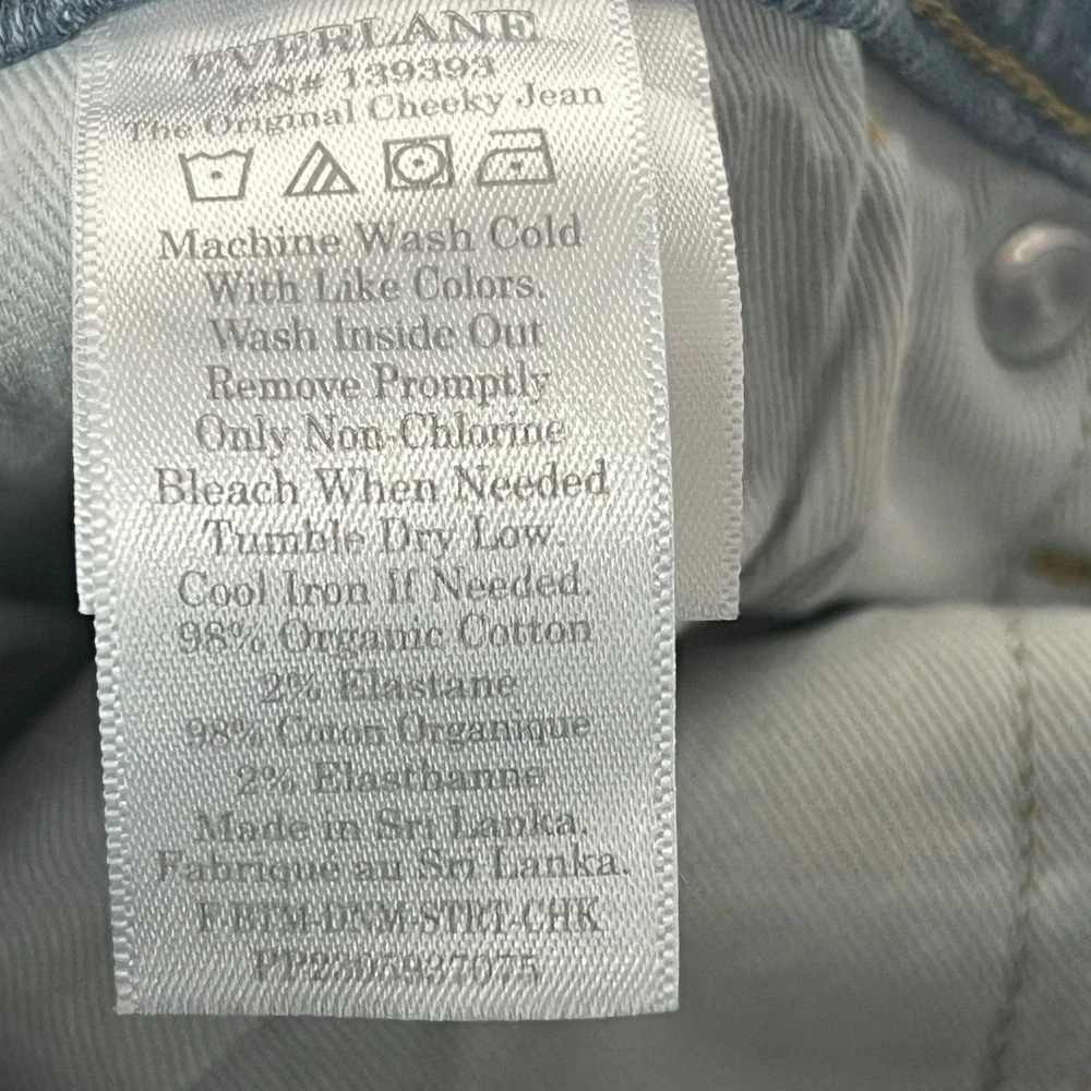 Everlane Jeans Women 26 Blue Original Cheeky Crop Denim Organic Cotton High Rise
